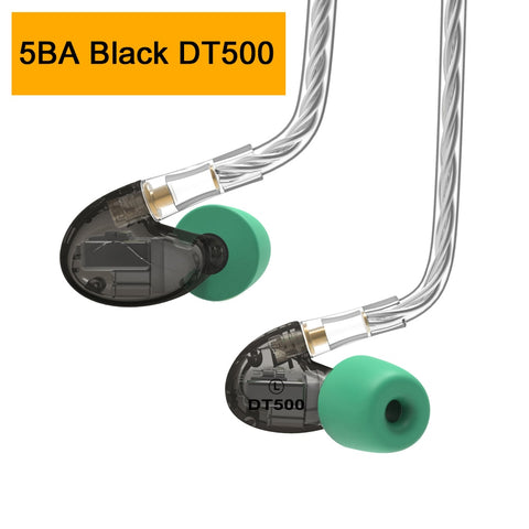 NICEHCK DT600 6BA/DT500 5BA/DT300 Pro 3BA Drive Unit In Ear Earphone 6/5/3 Balanced Armature Detachable MMCX HIFI Sports Headset