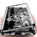 Full body Magnetic Tempered Glass Flip Case for Samsung Galaxy S 20 S20 Ultra Plus Case Metal Bumper Protective Shell Cover