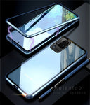Full body Magnetic Tempered Glass Flip Case for Samsung Galaxy S 20 S20 Ultra Plus Case Metal Bumper Protective Shell Cover