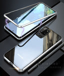 Full body Magnetic Tempered Glass Flip Case for Samsung Galaxy S 20 S20 Ultra Plus Case Metal Bumper Protective Shell Cover