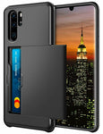 Hard Hybrid Rugged Armor Phone Case For Huawei P30 Pro Wallet Credit Card Storage Holder Slide Protect Cover For P30 Accessories