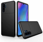 Hard Hybrid Rugged Armor Phone Case For Huawei P30 Pro Wallet Credit Card Storage Holder Slide Protect Cover For P30 Accessories