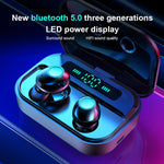 CBAOOO TWS Bluetooth Earphone 5.0 Wireless Earbuds Headset Power LED Display IPX7 Waterproof Sport Earphone Stereo Bass Earpiece