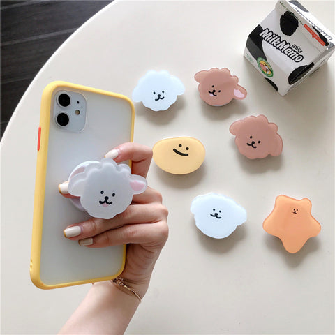 New Universal Cute Cartoon Foldable Mobile Phone Finger Ring Bracket Handle Air Bag Bracket Accessories for iPhone