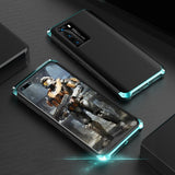 Shockproof Armor Case For Huawei P40 Pro Case Hard Tpu Metal Bumper Phone Cases For Huawei P40pro Cover Accessories Protection