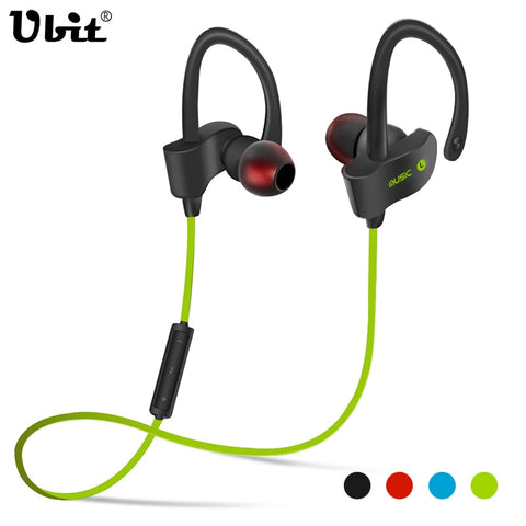 Ubit 56S Sports In-Ear Wireless Bluetooth Earphone Stereo Earbuds Headset Bass Earphones with Mic for iPhone 6 Samsung Phone